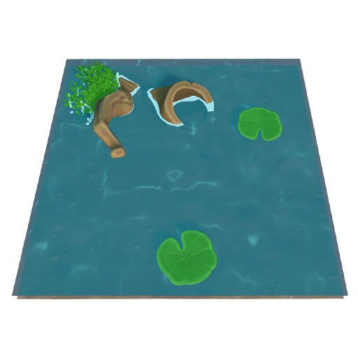 Datei:Nimmerland-Fluss "Stämme mit Seerosenblätter".png