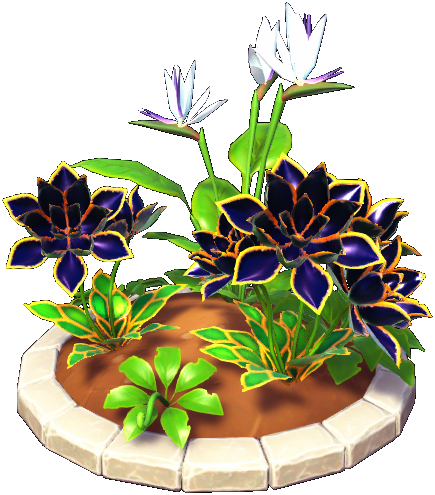 Datei:Schwarzes und weißes Blumenrondell.png