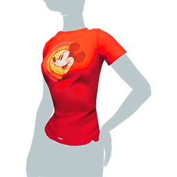 Datei:Orangefarbenes T-Shirt "Retro Micky Maus".png