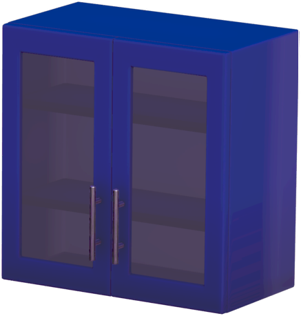 Datei:Blauer Hängeschrank aus Glas mit Doppeltüren.png