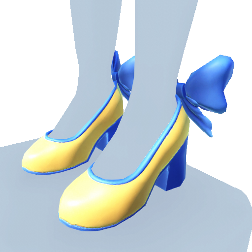 Datei:Blaue Stöckelschuhe mit Seidenrüschen.png