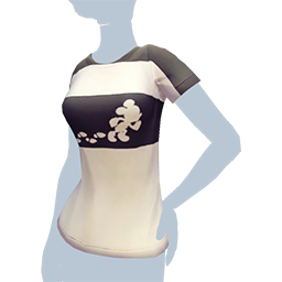 Datei:Weißes T-Shirt "Laufende Micky Maus".png