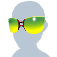 Grüne Sonnenbrille mit Farbverlauf