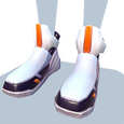 Orangefarbene High-Tech-Turnschuhe