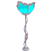 Blaue Perlmutt-Stehlampe