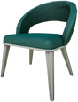 Grün-türkiser Esszimmerstuhl