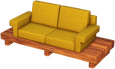 Minimalistische niedrige Couch
