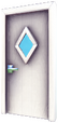 Einfache diamant Tür