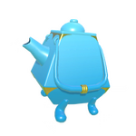 Unvergessliche blaue Teekanne