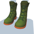 Grüne Schnürstiefel