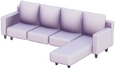 Weißes L-Sofa