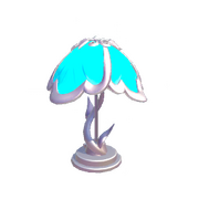 Blaue Perlentischlampe