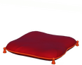 Rotes Kissen mit Quasten