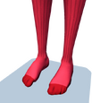 Rote Kniestrümpfe