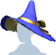 Blauer Hut einer Hexe