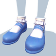 Blaue Dolly-Schuhe