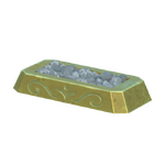 Goldene heiße Dampfsteine