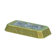 Goldene heiße Dampfsteine