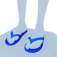 Blaue Flip Flops