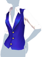 Blaue Weste mit Knöpfen