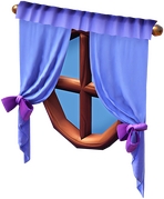 Runder rustikaler Fensterrahmen