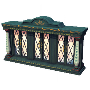 Grünes Fenster zu den Bergen