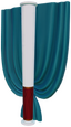 Säule mit Vorhängen