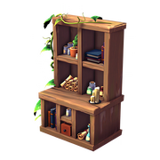 Regal mit Kürbisranken