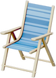 Blaugestreifter Strandstuhl
