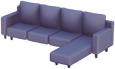Graues L-Sofa