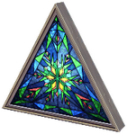 Dreieckiges Buntglasfenster