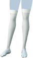 Weiße Kniestrümpfe