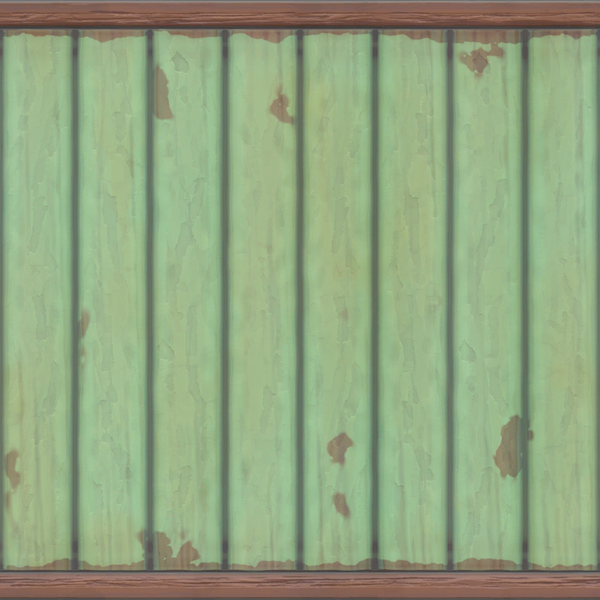 Datei:Abgenutzte grün gestrichene Holzplankenwand.png