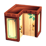 Lackierter Eckschrank