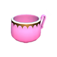 Große rosa Teetasse
