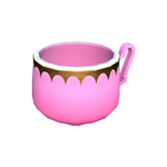 Große rosa Teetasse