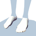Weiße extrakurze Söckchen